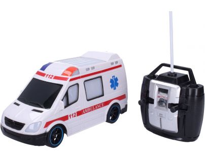 Auto RC Sanitka plast 20cm 27 MHz na batérie so svetlom