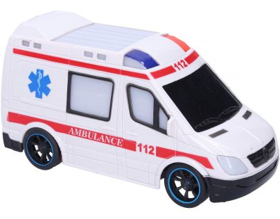 Auto RC Sanitka plast 20cm 27 MHz na batérie so svetlom