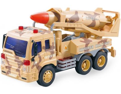 Auto vojenské so zvukmi a raketou
