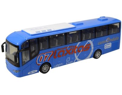 Autobus na diaľkové ovládanie 4 kanály, so svetlom - modrý
