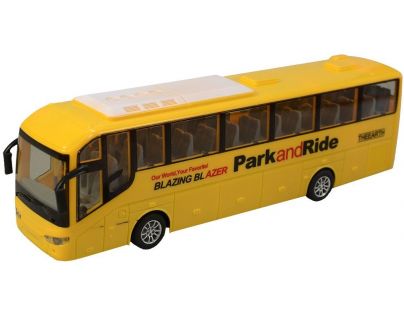 Autobus na diaľkové ovládanie 4 kanály, so svetlom - žltý