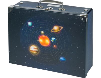 Baagl Skladací školský kufrík s kovaním Planéty