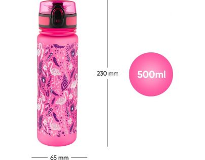 Baagl Tritánová fľaša na pitie Flamingo 500 ml