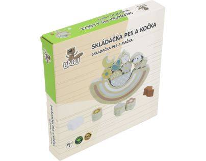 BABU - Balančná drevená hra PES a MAČKA