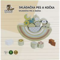 BABU - Balančná drevená hra PES a MAČKA 3