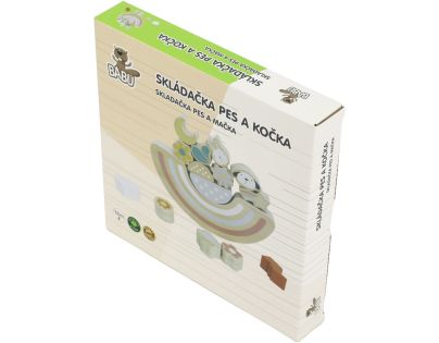 BABU - Balančná drevená hra PES a MAČKA