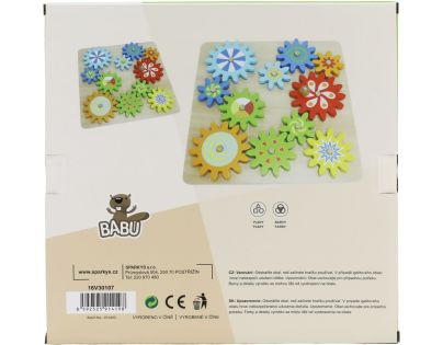BABU - Drevená hra so zúbkovanými kolieskami