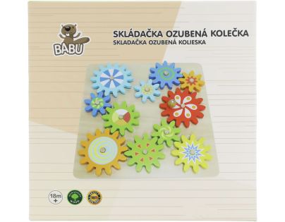BABU - Drevená hra so zúbkovanými kolieskami