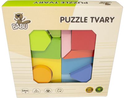 BABU - Drevené geometrické puzzle