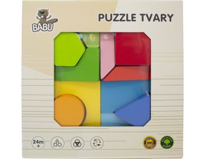 BABU - Drevené geometrické puzzle