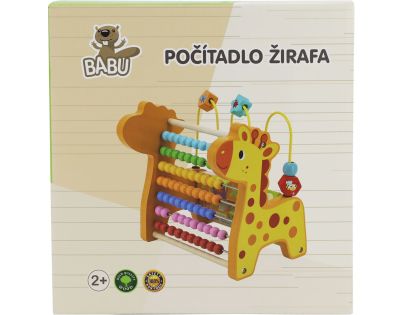 BABU - Drevené počítadlo pre deti - Žirafa