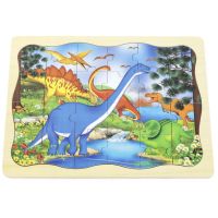 BABU - Drevené puzzle dinosaurus - 24 dielikov 2