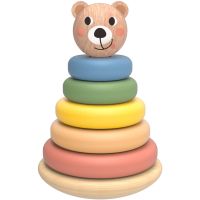 BABU - Skladacia pyramída pastelové krúžky MEDVEĎ