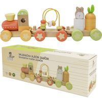BABU - Skladací vláčik so zajíčkom - dvojvozňový