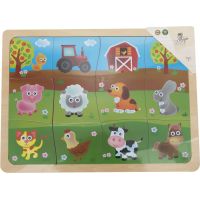 BABU Detské puzzle so zvieratkami z farmy 2