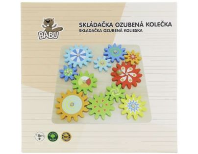 Babu Drevená hra so zúbkovanými kolieskami