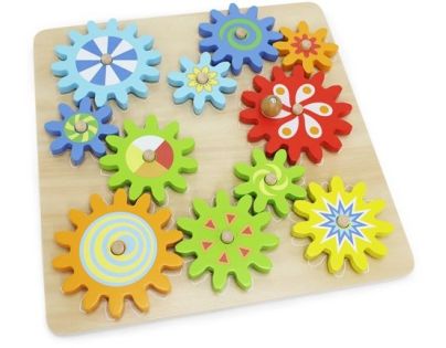 Babu Drevená hra so zúbkovanými kolieskami