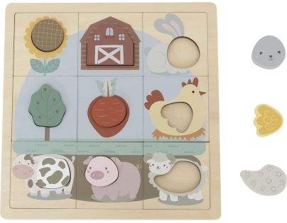 BABU Edukatívne puzzle Farma - 12 dielikov