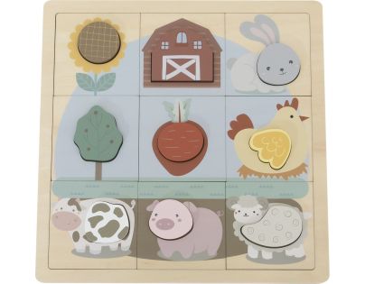 BABU Edukatívne puzzle Farma - 12 dielikov