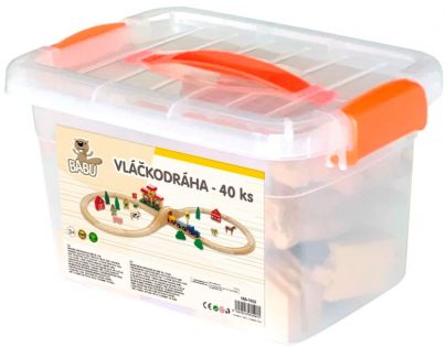 HM Studio Babu Train Vláčikodráha so 40 dielikmi