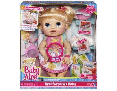 Baby Alive Panenka plná překvapení Hasbro - Poškozený obal