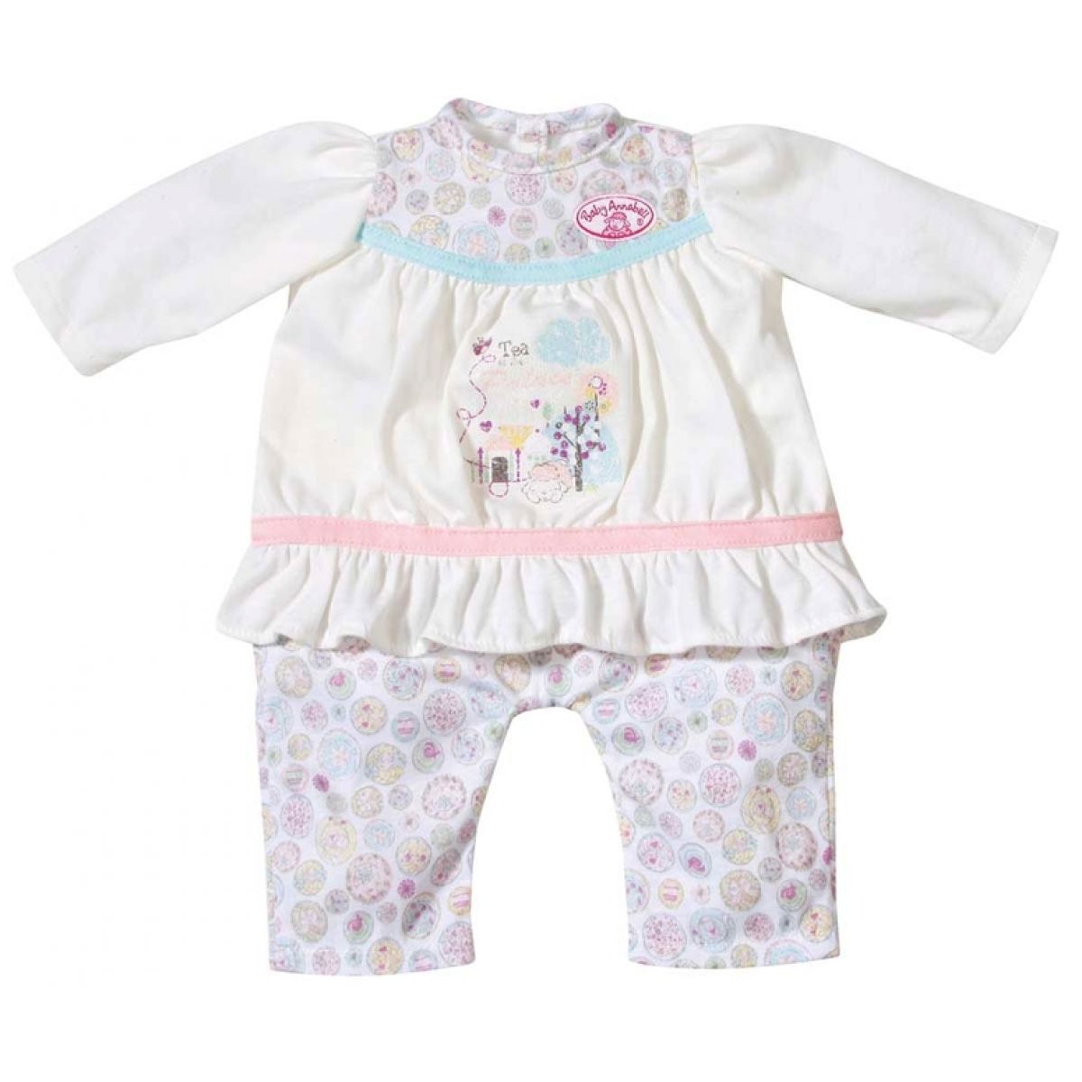 Baby Annabell Dupačky 791158 - bílé nohavice s obrázky