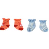 Baby Annabell Ponožky 2 páry pre bábiku 43 cm modré a oranžové