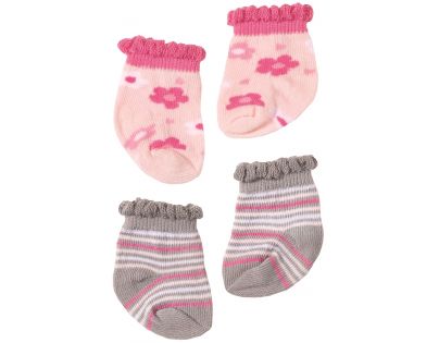Baby Annabell Ponožky 2ks - Šedivé s proužky