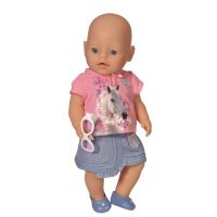 Baby Born Džínová kolekce - Růžové tričko 2