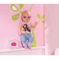 Baby Born Džínsové oblečenie - Fialové tričko 3