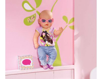 Baby Born Džínsové oblečenie - Fialové tričko