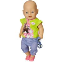 Baby Born Džínsové oblečenie - Zelené tričko 2