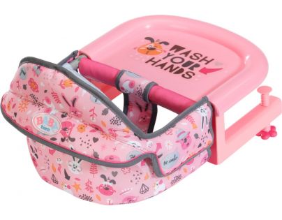 Baby Born Jedálenská stolička s upevnením na stôl ružovosivá