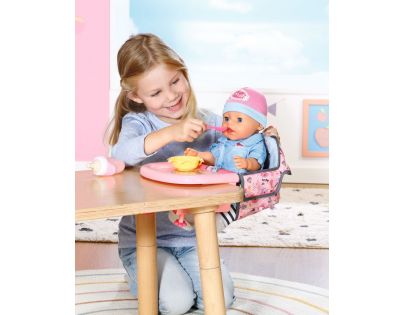 Baby Born Jedálenská stolička s upevnením na stôl ružovosivá
