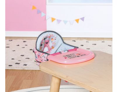 Baby Born Jedálenská stolička s upevnením na stôl ružovosivá
