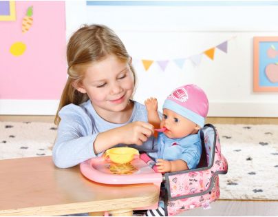 Baby Born Jedálenská stolička s upevnením na stôl ružovosivá