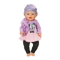 Baby Born Klasické oblečenie do mesta - Čiapočka fialová 2