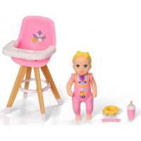 Baby Born Minis Sada s jedálenskou stoličkou a bábikou 3