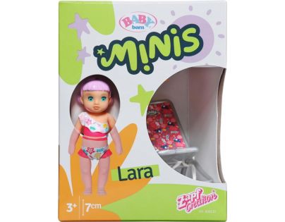 Baby Born Minis Sada s lehátkom, slnečníkom a bábikou