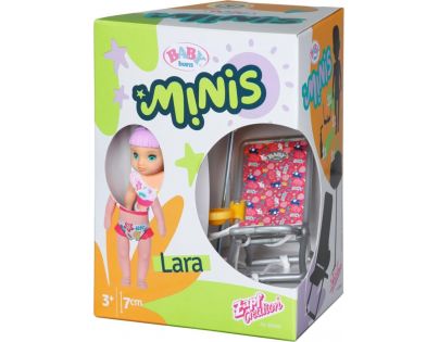 Baby Born Minis Sada s lehátkom, slnečníkom a bábikou