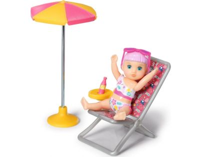Baby Born Minis Sada s lehátkom, slnečníkom a bábikou