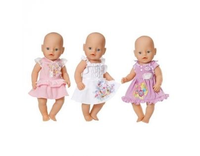 Baby Born Oblečenie - Biele s medvedíkom a psíkom