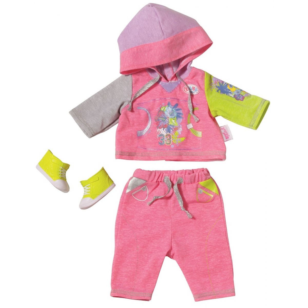 Baby Born Oblečení na jogging - Růžová - Poškozený obal