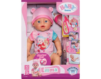 Baby Born Bábika Emma s 10 doplnkami 43 cm