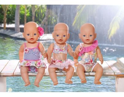 Baby Born Plavky - Jednodílné pruhované