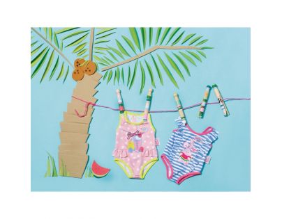 Zapf Creation Baby Born Plavky jednodílné Puntíkaté s ptáčkem