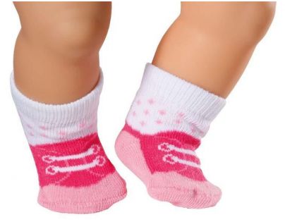 Baby Born Ponožky 2 páry - Růžové, tkaničky