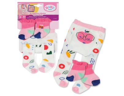 BABY born Pančucháče a ponožky so vzormi 2 druhy 43 cm