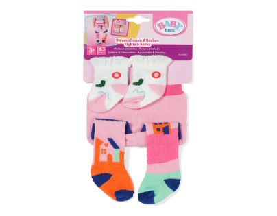 BABY born Pančucháče a ponožky so vzormi 2 druhy 43 cm