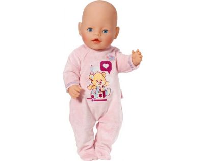 Baby Born Sametový overal a šatičky - Růžové dupačky